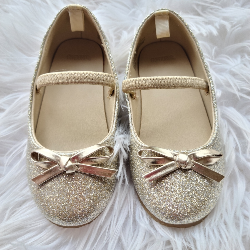 GYMBOREE Gold Sparkly Toddler Girl Shoes